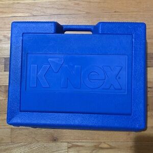 K'NEX Genuine Vintage EMPTY Storage Box Case. 17.5x13.5x5.25in Hard Plastic Blue